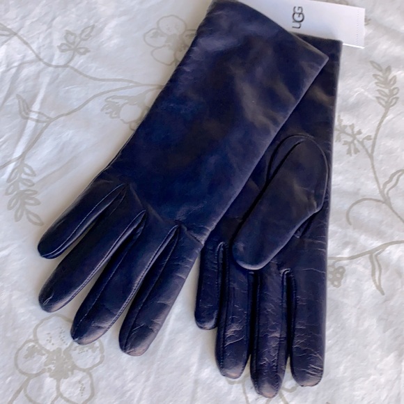 UGG Accessories - UGG Women's Nixie Leather Cashmere-Lined Gloves, M